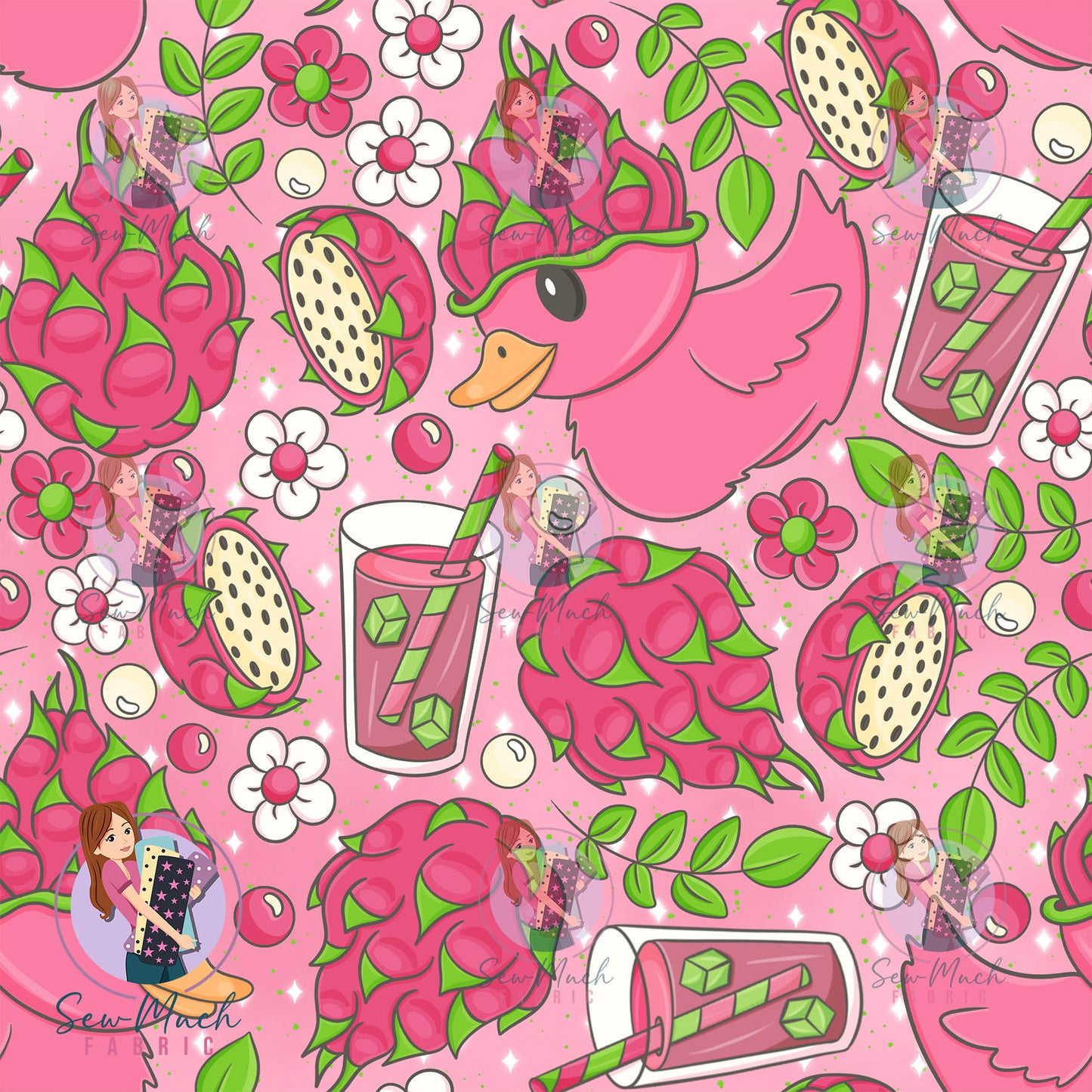 Dragon fruit Ducks | Woven | Retail | Average Scale