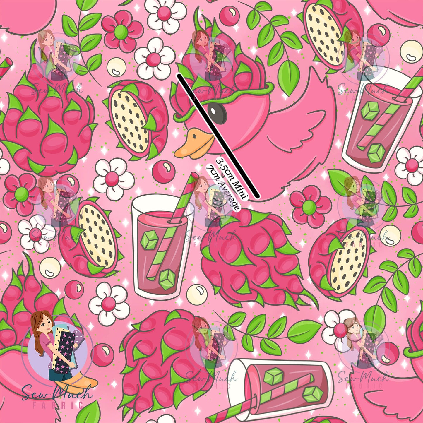 Dragon fruit Ducks | Woven | Retail | Average Scale