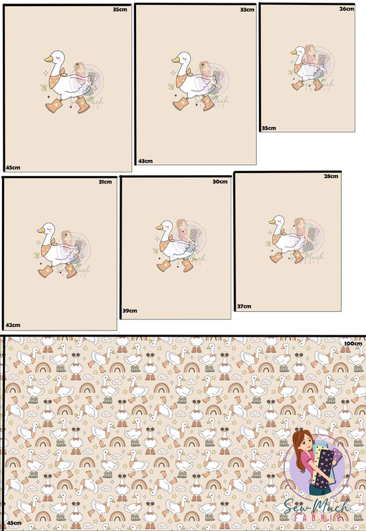 Unlimited Pre-Order: Beige Goose 'PANEL FOR ROMPERS'