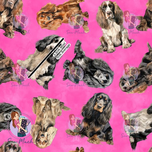 Cocker Spaniel Pink | Canvas | Retail | MINI Scale