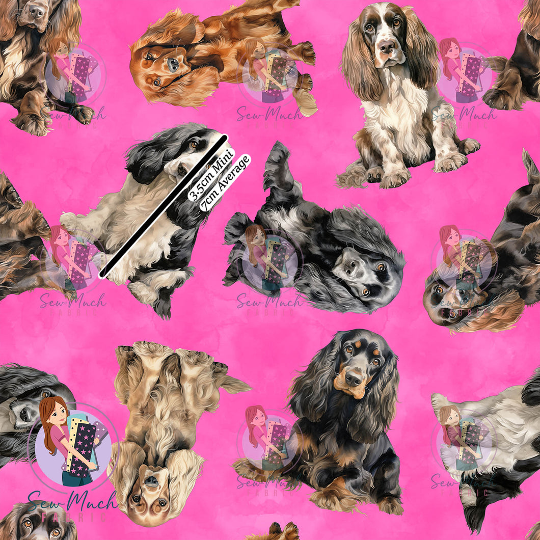 Cocker Spaniel Pink | Canvas | Retail | MINI Scale