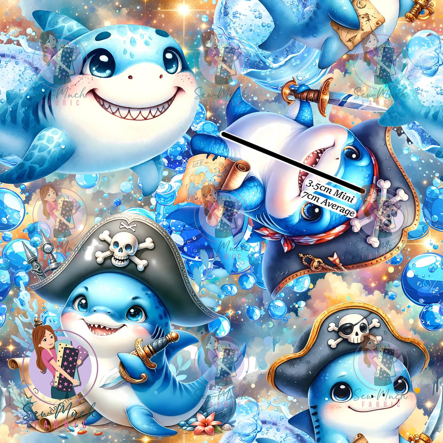 Pirate Shark | French Terry | Retail | Average scale