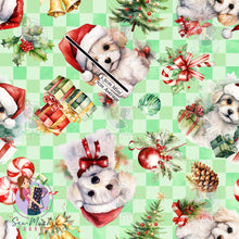 Load image into Gallery viewer, REMNANT: Christmas Bichon Frise | Woven | Retail | Average Scale (WOF x 45cm)
