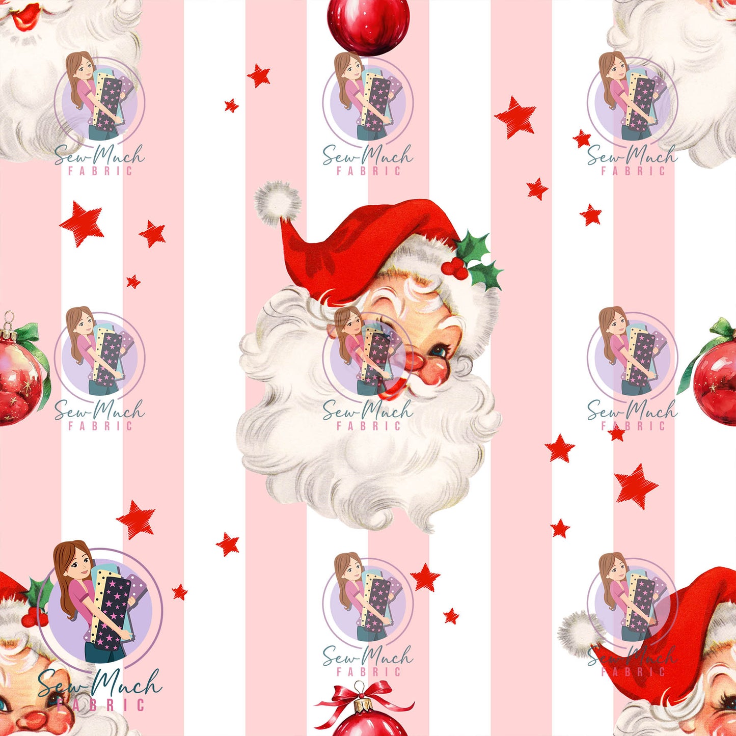 CHRISTMAS Pre-Order: Santa Pink Stripes