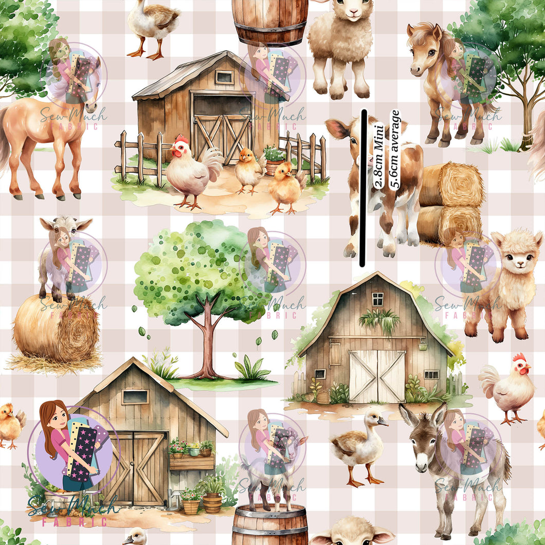 Farm Patchwork Beige | Woven | Retail | MINI Scale