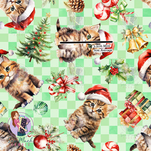 REMNANT: Christmas Cats | Woven | Retail | MINI Scale (WOF x 45cm)