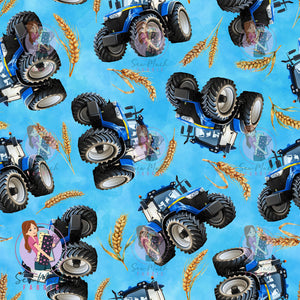 Blue Tractor | Canvas | Retail | Average Scale