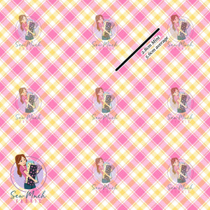 Pink & Yellow Plaid | Woven | Retail | MINI Scale