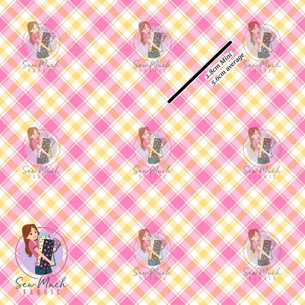 Pink & Yellow Plaid | Woven | Retail | MINI Scale