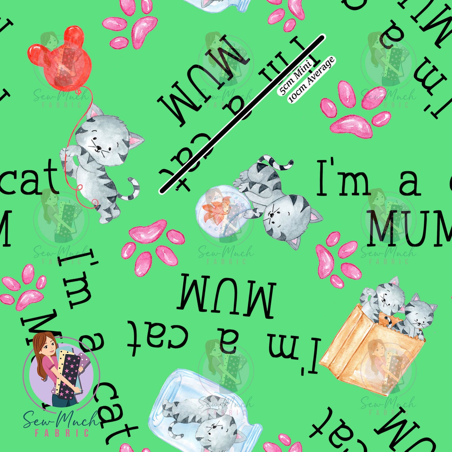 I'm a cat mum| Woven | Retail | MINI Scale
