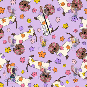 Floral Dachshund | Knit | Retail | MINI Scale