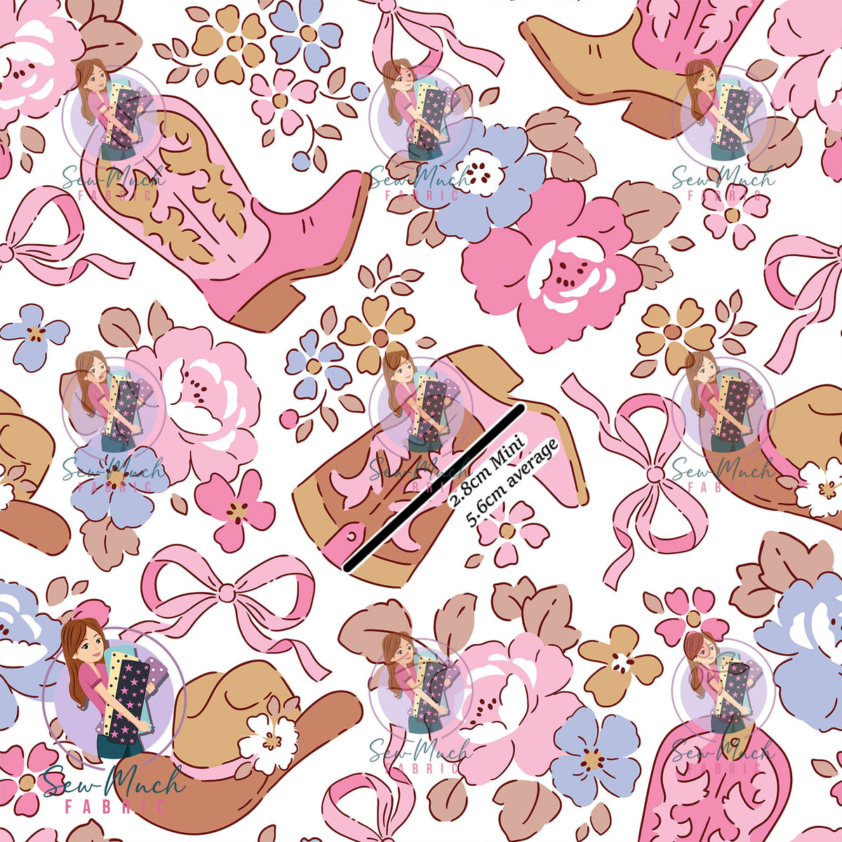 Western Floral Boots | Canvas | Retail | Average Scale