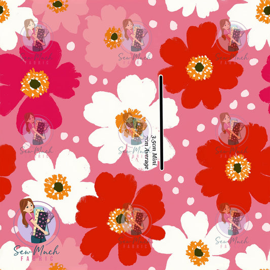 Pink & Red Floral | Woven | Retail | Average Scale
