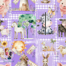 Load image into Gallery viewer, Farm Patchwork Purple | Knit | Retail | Average Scale
