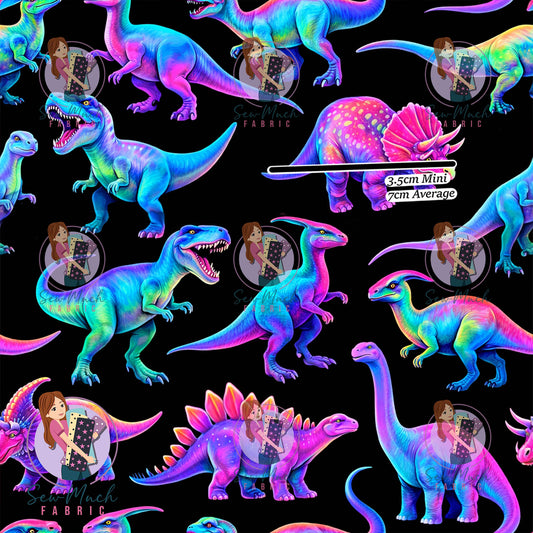 Neon Dinosaurs | Woven | Retail | Average Scale