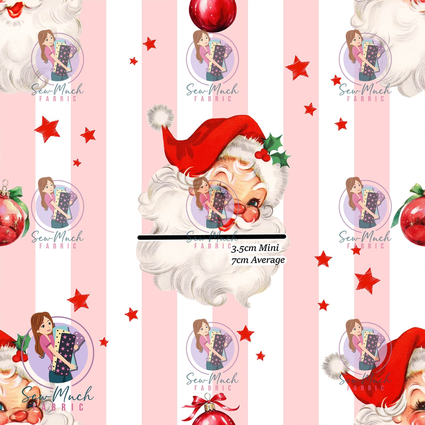 CHRISTMAS Pre-Order: Santa Pink Stripes
