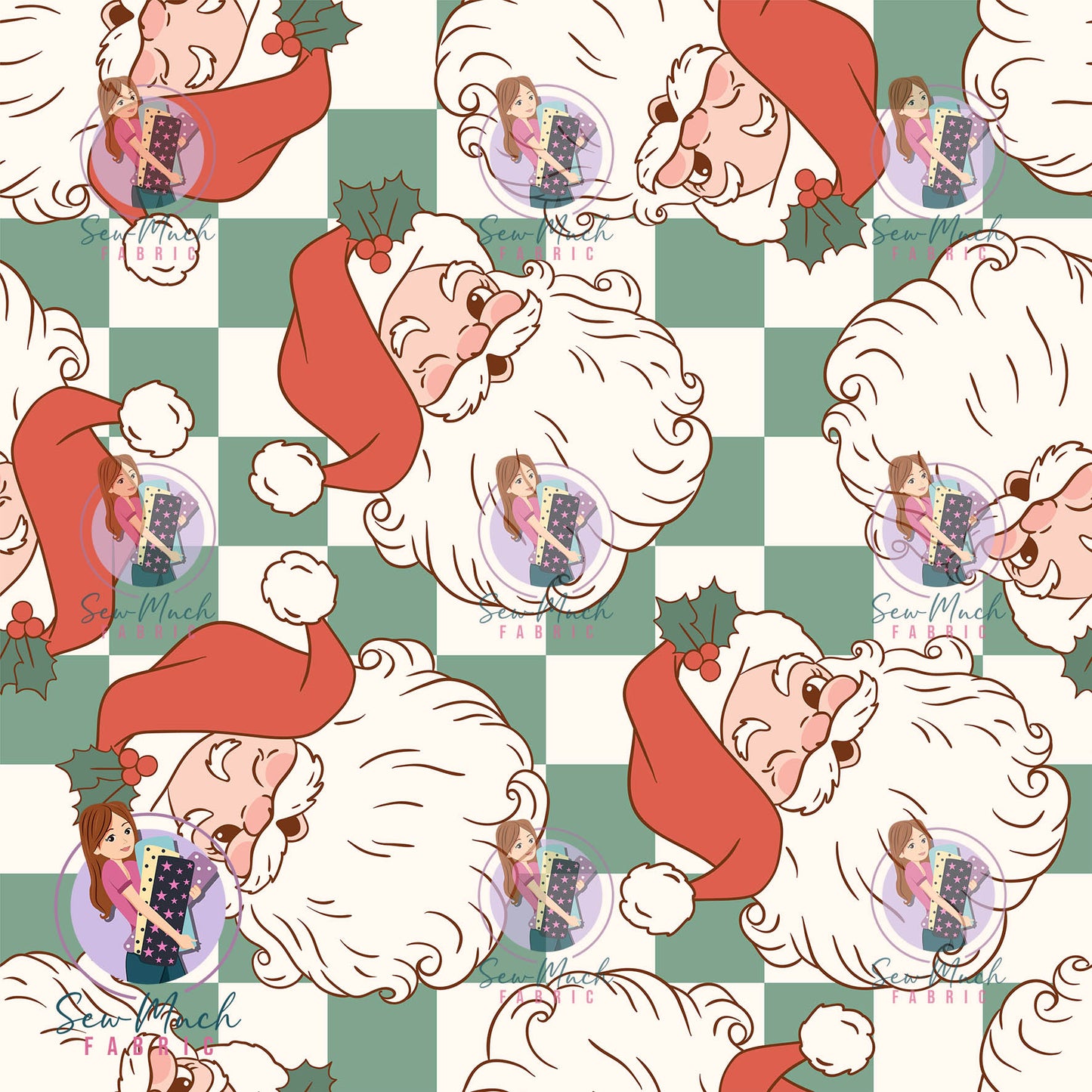 CHRISTMAS Pre-Order: Santa Green Checks