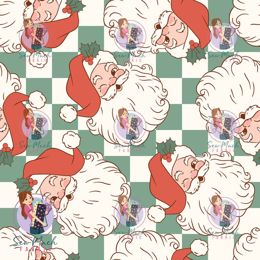 CHRISTMAS Pre-Order: Santa Green Checks