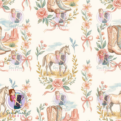 Floral Horses & Bows | Canvas | Retail | Average Scale