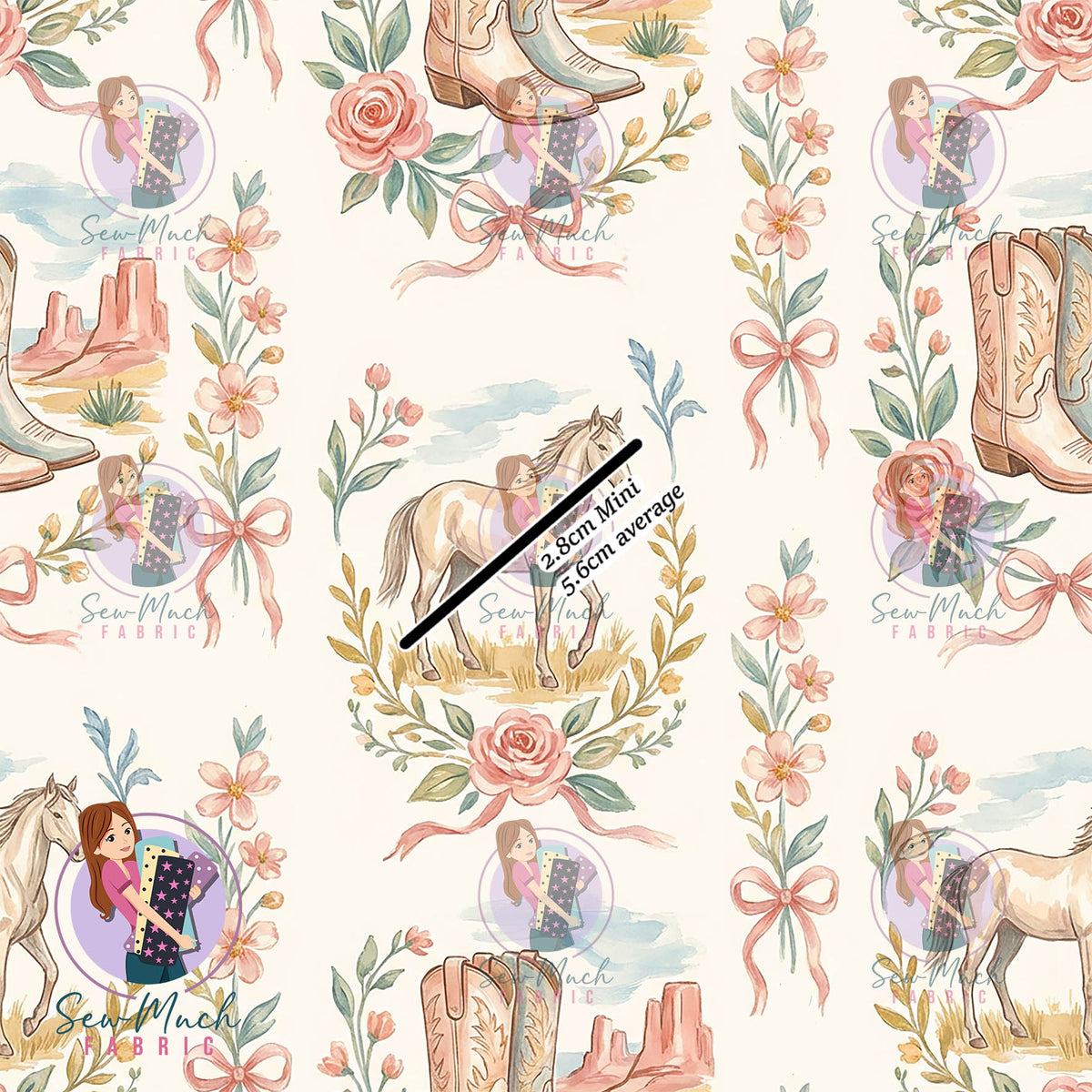 Horses, Boots and Floral | Woven | Retail | Average Scale