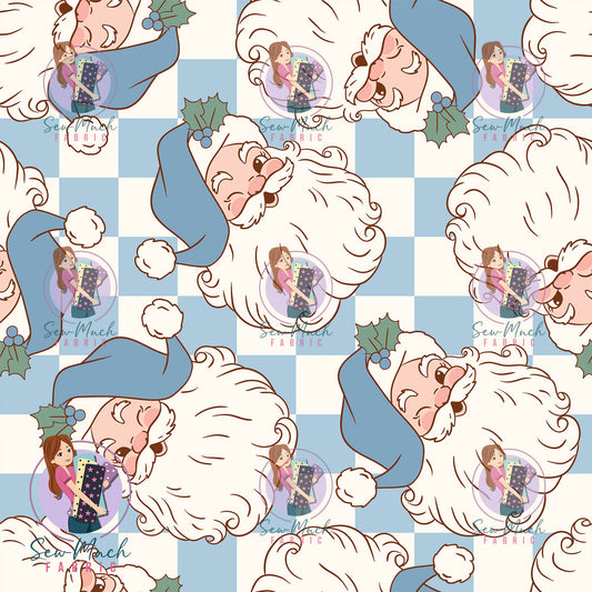 CHRISTMAS Pre-Order: Santa Blue Checks