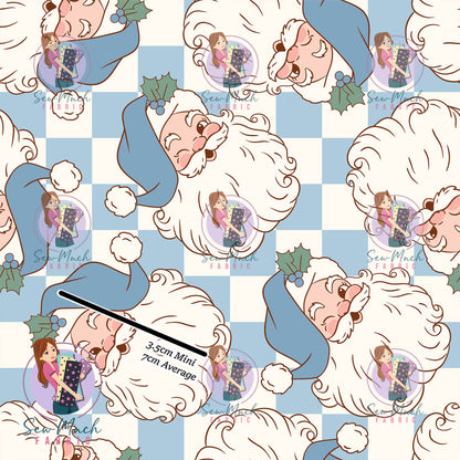 CHRISTMAS Pre-Order: Santa Blue Checks