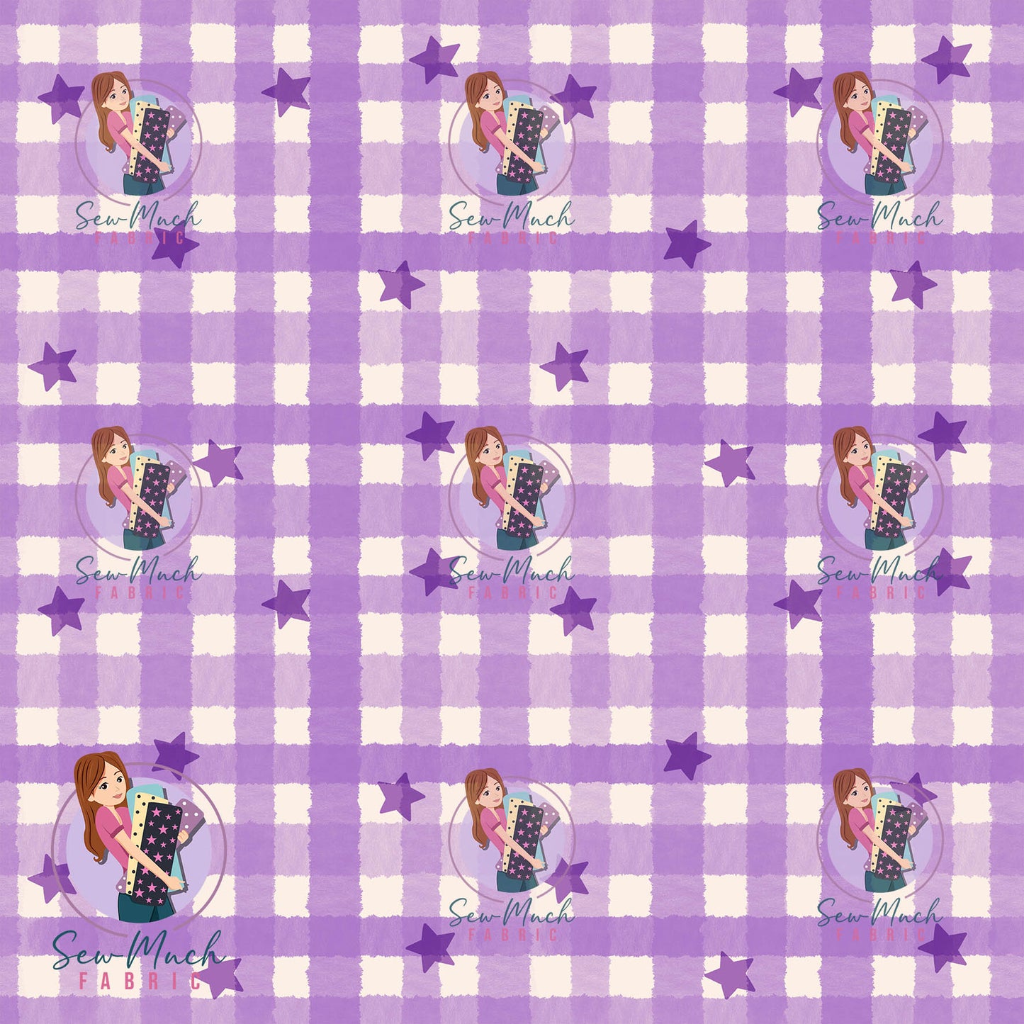 JUNE Pre-Order (2): Star Gingham Purple