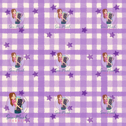 JUNE Pre-Order (2): Star Gingham Purple