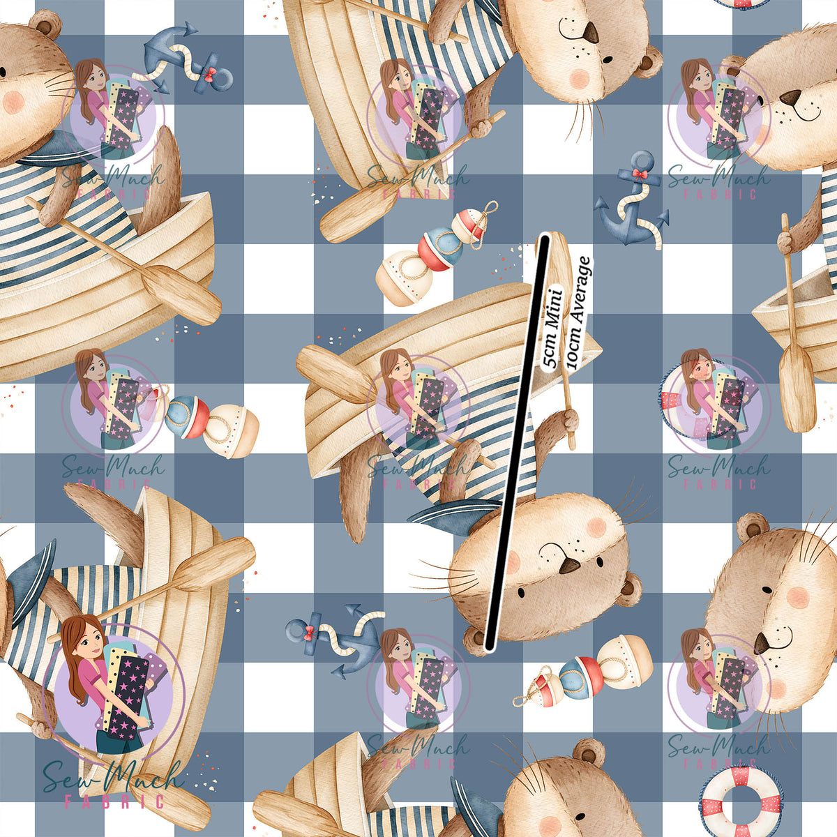 Otter Gingham | Canvas | Retail | MINI Scale
