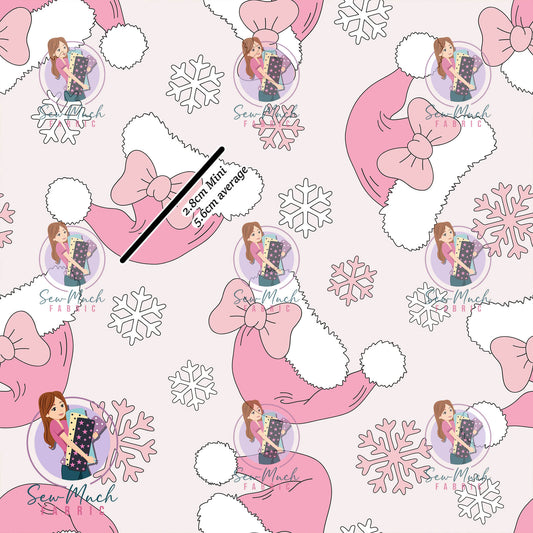 Christmas: Pink Santa Hat | Woven | Retail | Average Scale