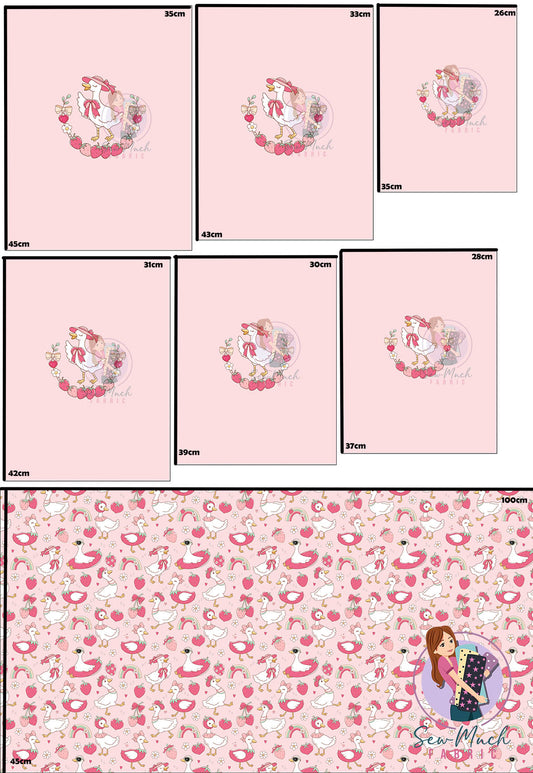 Unlimited Pre-Order: Strawberry Goose 'PANEL FOR ROMPERS'
