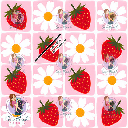 Strawberry, Daisy Check | Woven | Retail | Average Scale