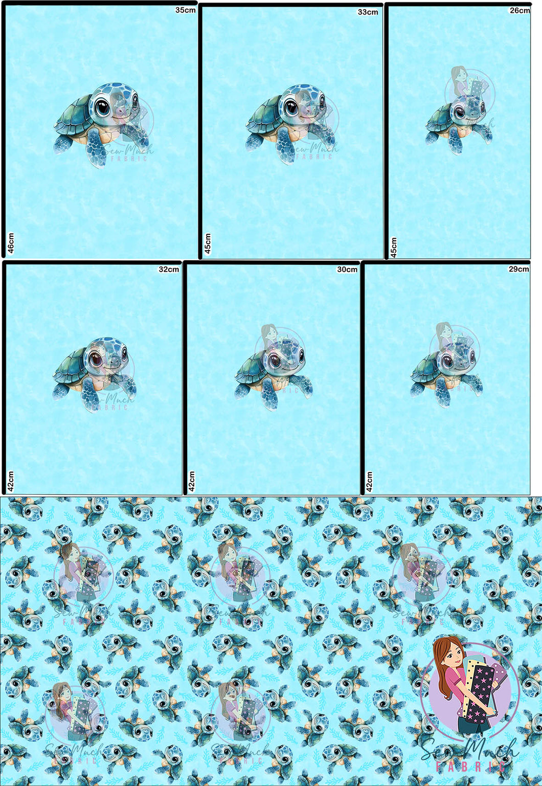 NOVEMBER Pre-Order (2): Blue Turtles 'PANEL FOR ROMPERS'