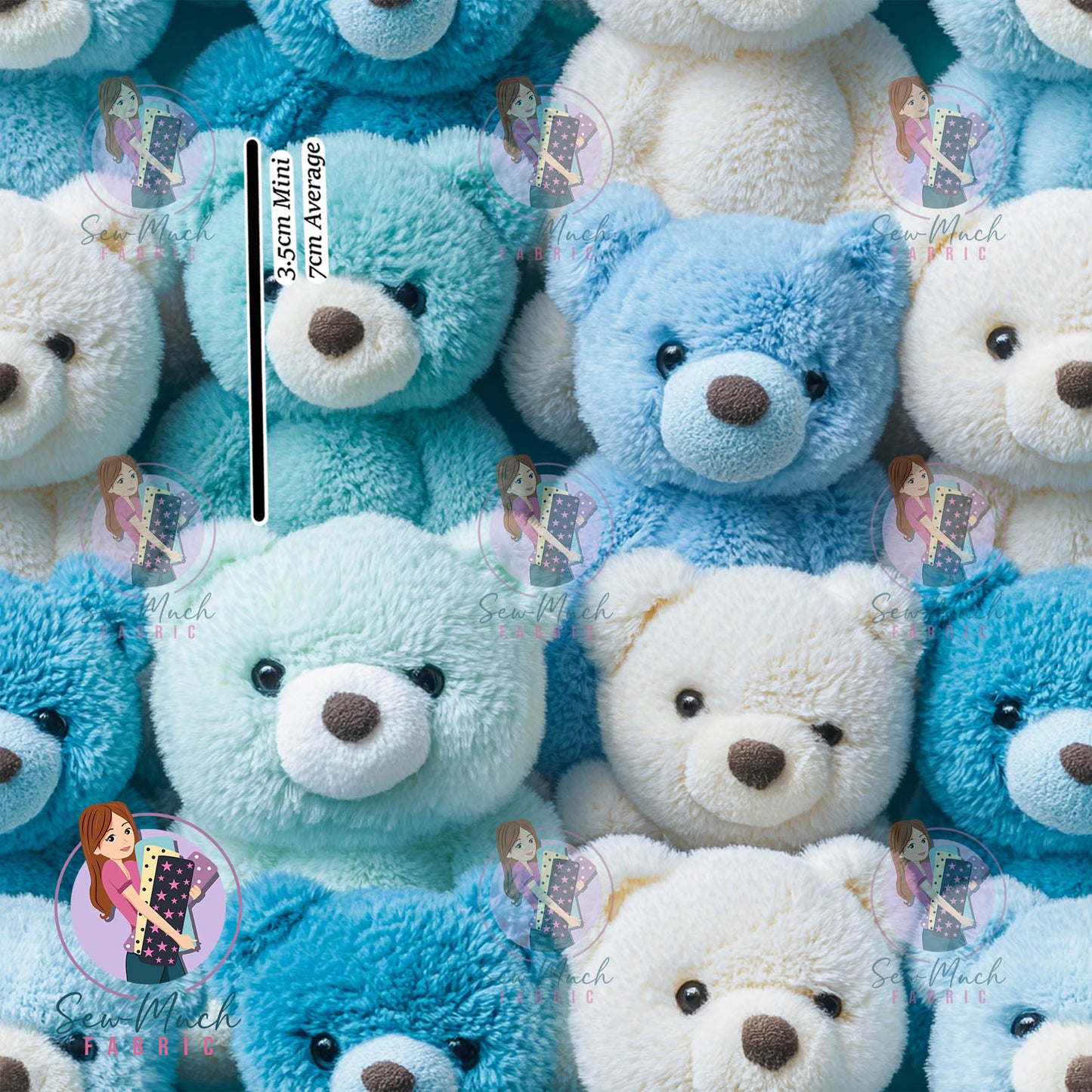 Blue Bears | Woven | Retail | MINI Scale