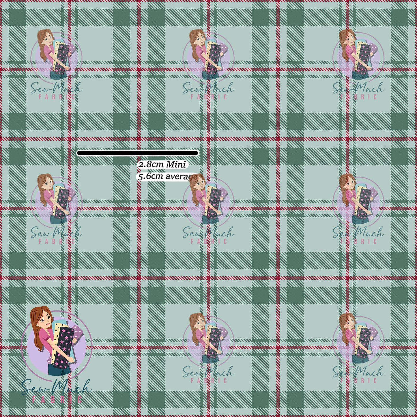 Christmas: Green & Red Plaid | Woven | Retail | MINI Scale