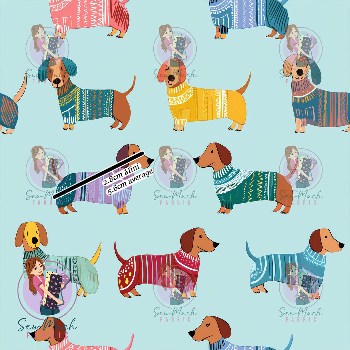 Dachshunds wearing Pjs | Knit | Retail | Average Scale