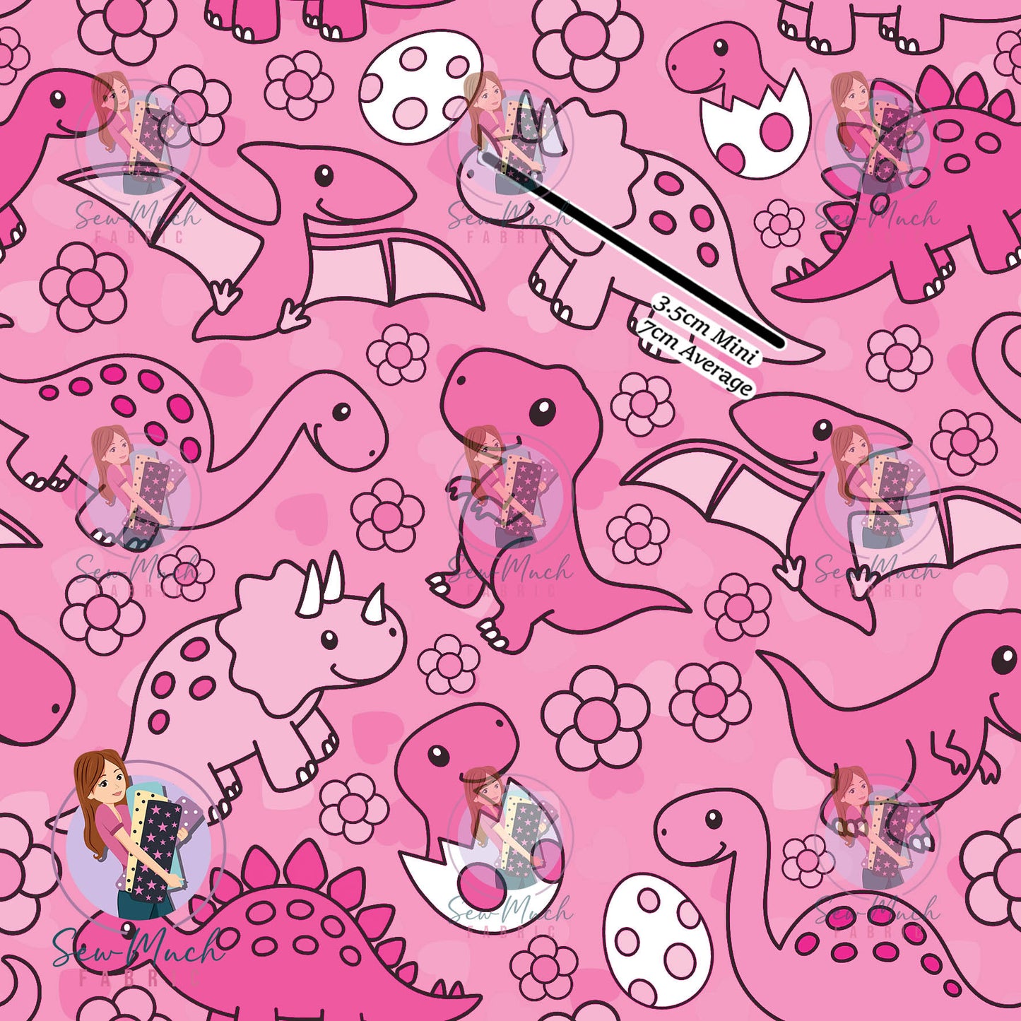 Pink Dinosaurs | Knit | Retail | Average Scale