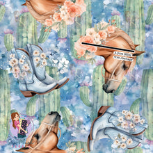 Load image into Gallery viewer, Western Horses Blue | Woven | Retail | Average Scale
