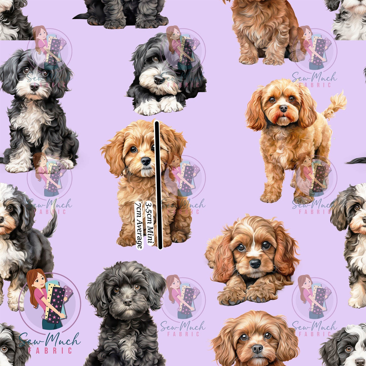 Cavoodle Purple | Woven | Retail | Average Scale