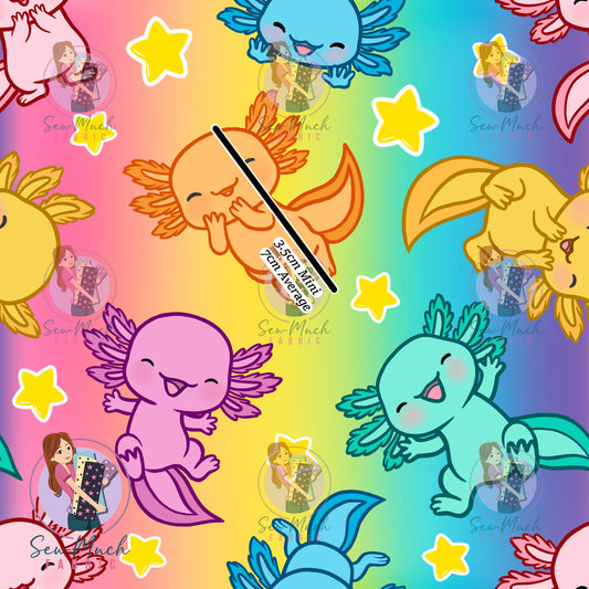 Axolotl Rainbow | Canvas | Retail | MINI Scale
