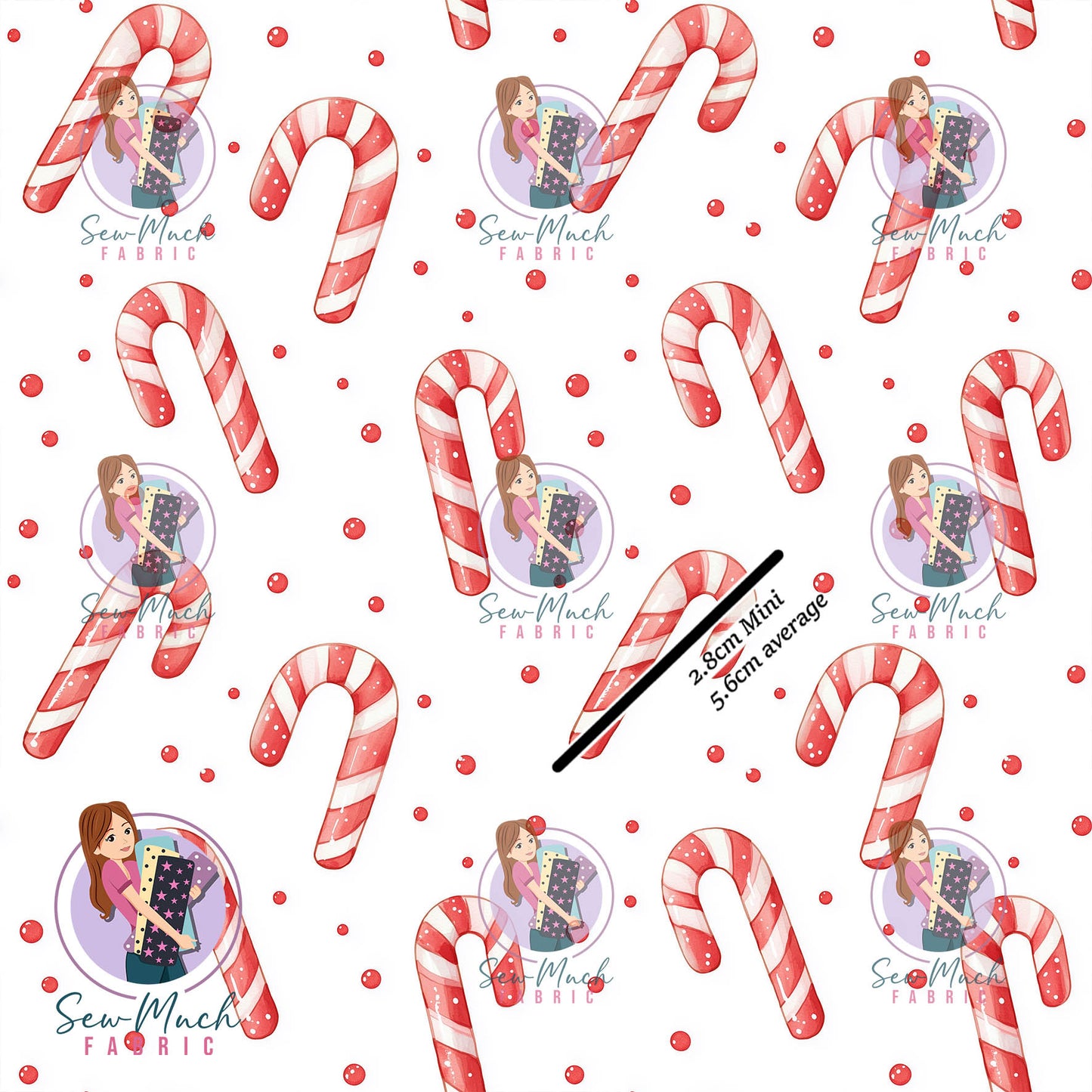 Christmas: Candy cane | Woven | Retail | MINI Scale