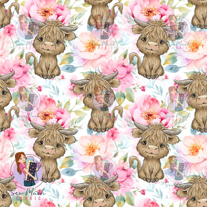 Highland Cow Emma Floral | Knit | Retail | Average Scale