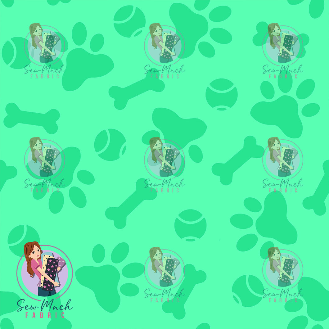 Paw Prints Aqua Green | Pre-Order |