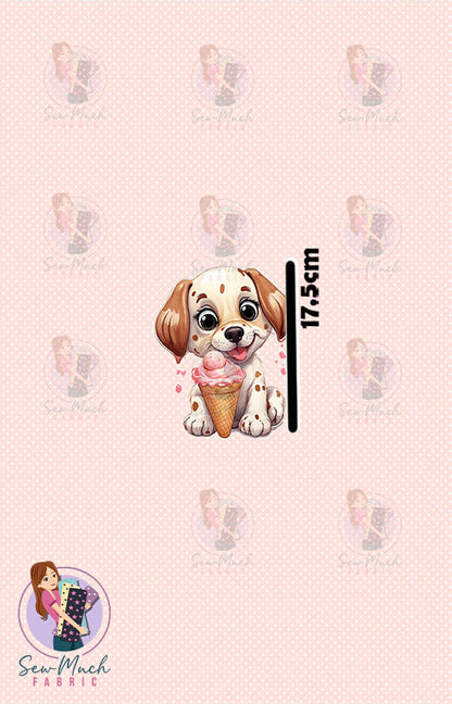 Ice-cream Dog Pink | Panel | Retail | Cotton Knit