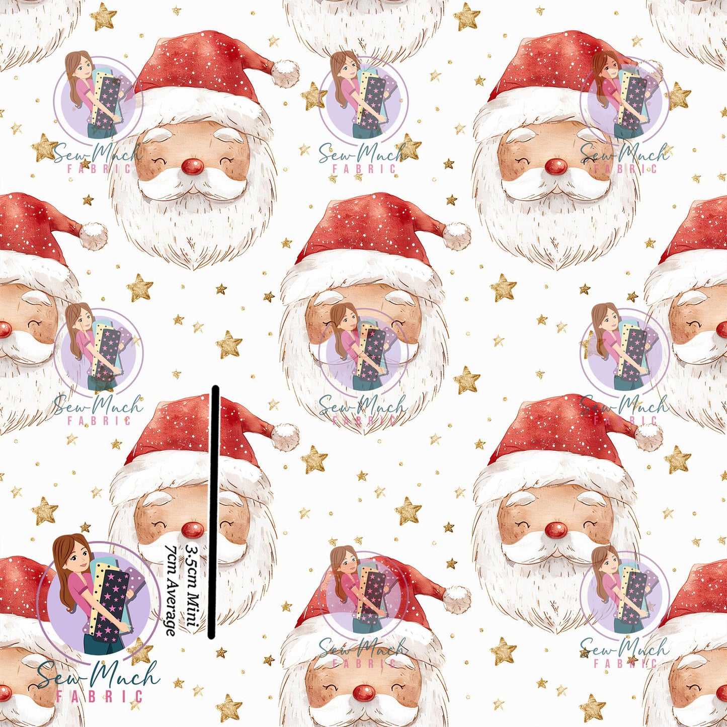 Christmas: Santa Star | Woven | Retail | Average Scale