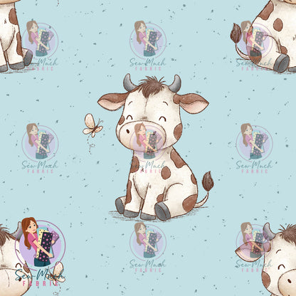 Adorable Cow & Butterfly | Woven | Retail | Average Scale