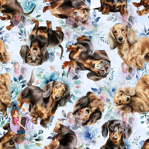 Unlimited Pre-Order: Dachshund Blue Floral