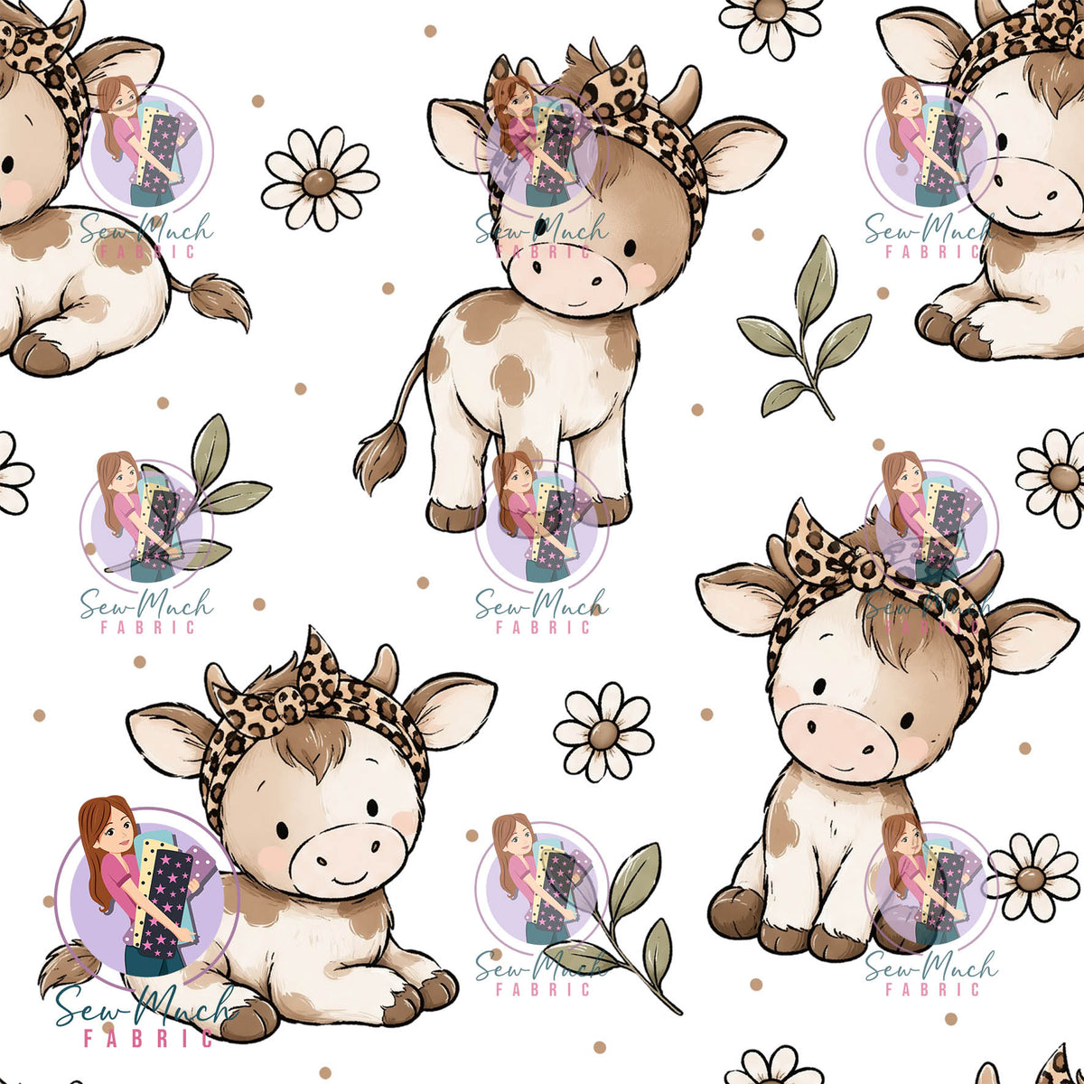 Headband Floral Cow | Woven | Retail | Average Scale
