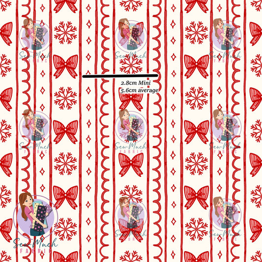 Snow & Bows | Woven | Retail | Average Scale