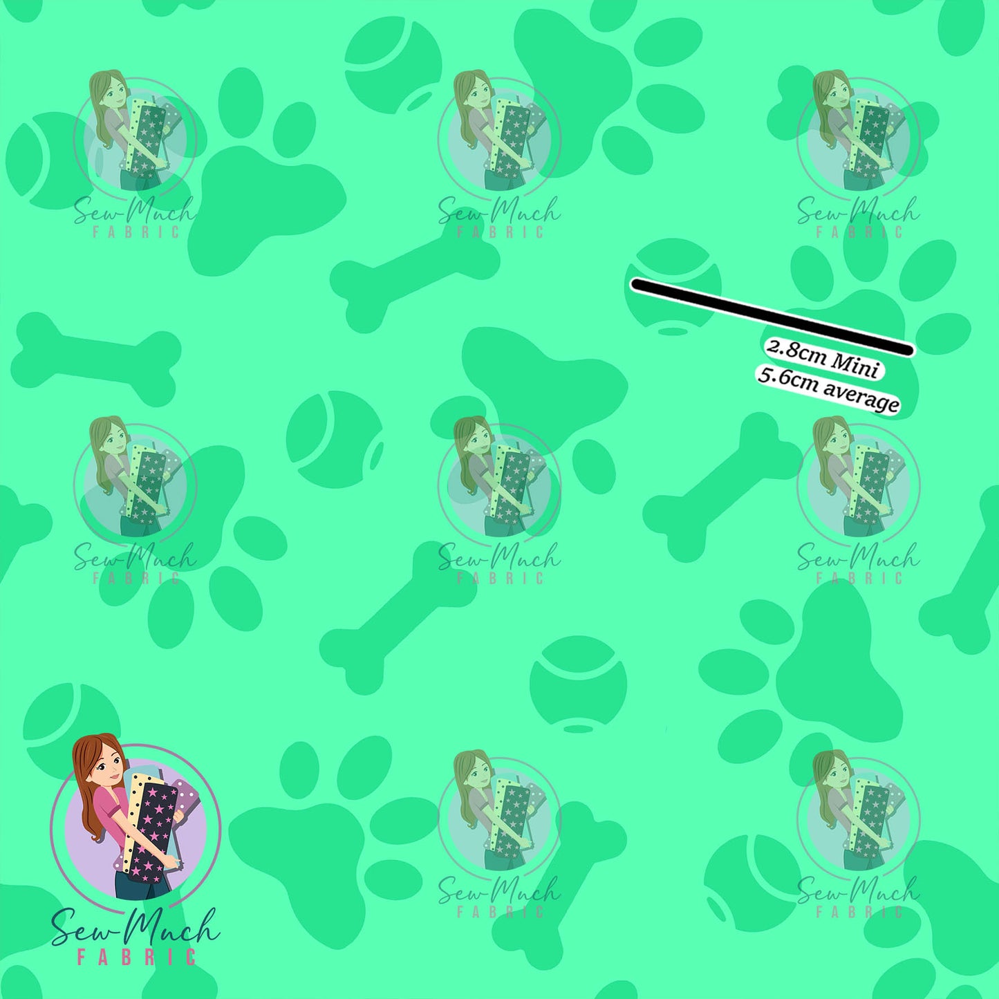 Paw Prints Aqua Green | Pre-Order |